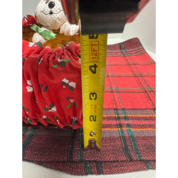 Avon / wicker basket / Christmas / Mouse / fabric / vintage - Picture 3 of 4